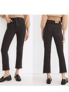 Madewell Cali Demi Boot Raw Hem Black